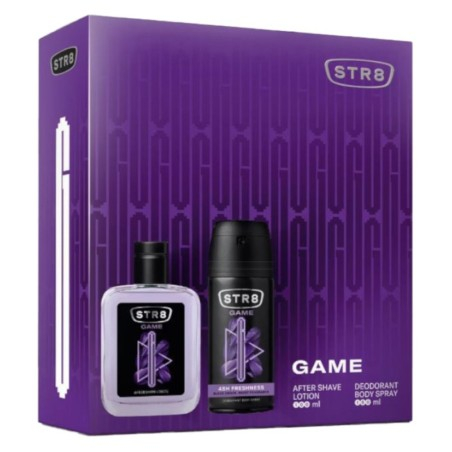 Set Cadou STR8 Game Lotiune dupa Barbierit 100 ml si Deodorant Spray pentru Corp, 150 ml...