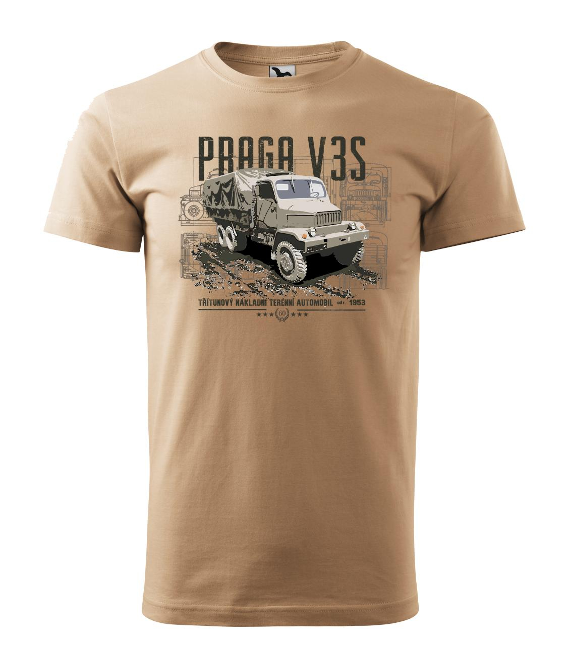 Tričko PRAGA V3S púštne