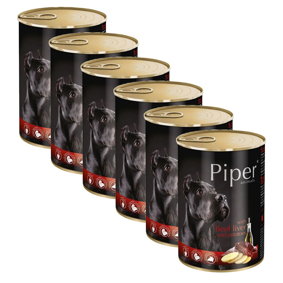 Piper Adult kutyakonzerv marhamájjal és burgonyával 6 x 400 g