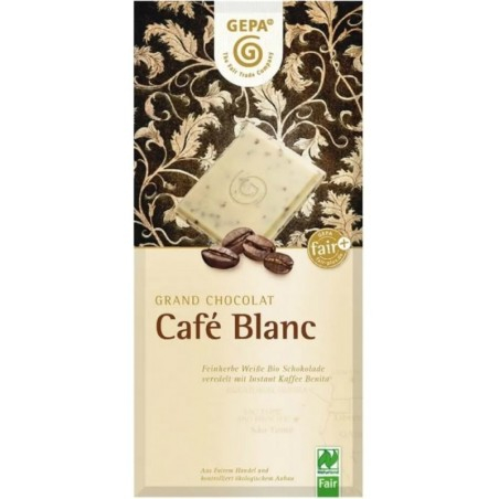 Ciocolata Alba BIO cu Cafea Cafe Blanc, 100 g, Gepa...