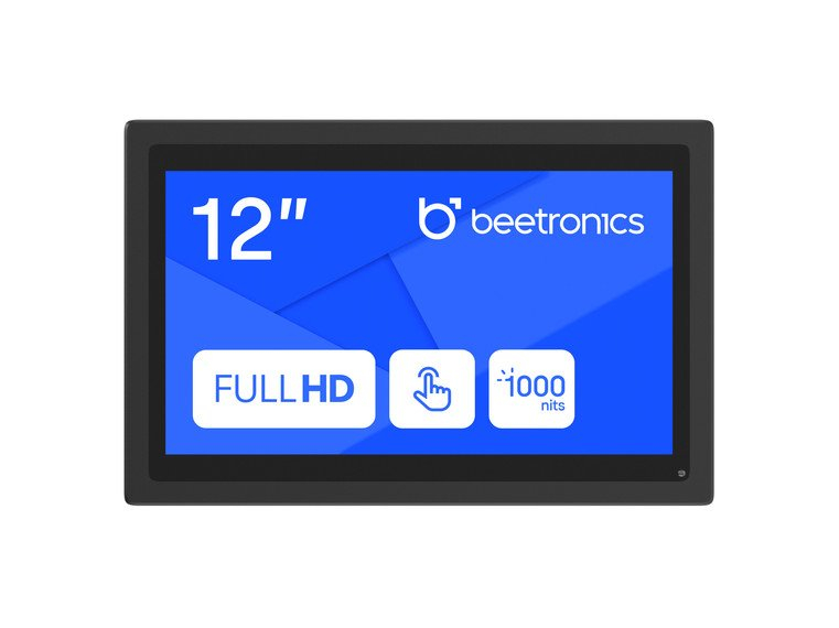 Dotykový monitor Beetronics 12HB9M 12" LED, PCAP (10-pcTouch), USB, bez rámečku, černý