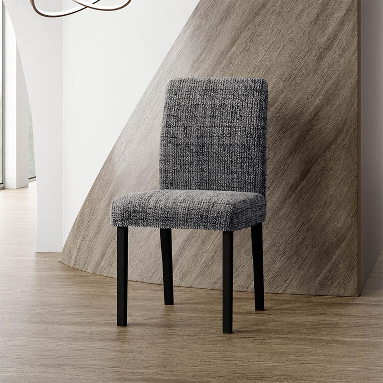 Elastiske betræk VITTORIA grå stole med armlæn 2 stk. (45 x 45 x 50 cm)