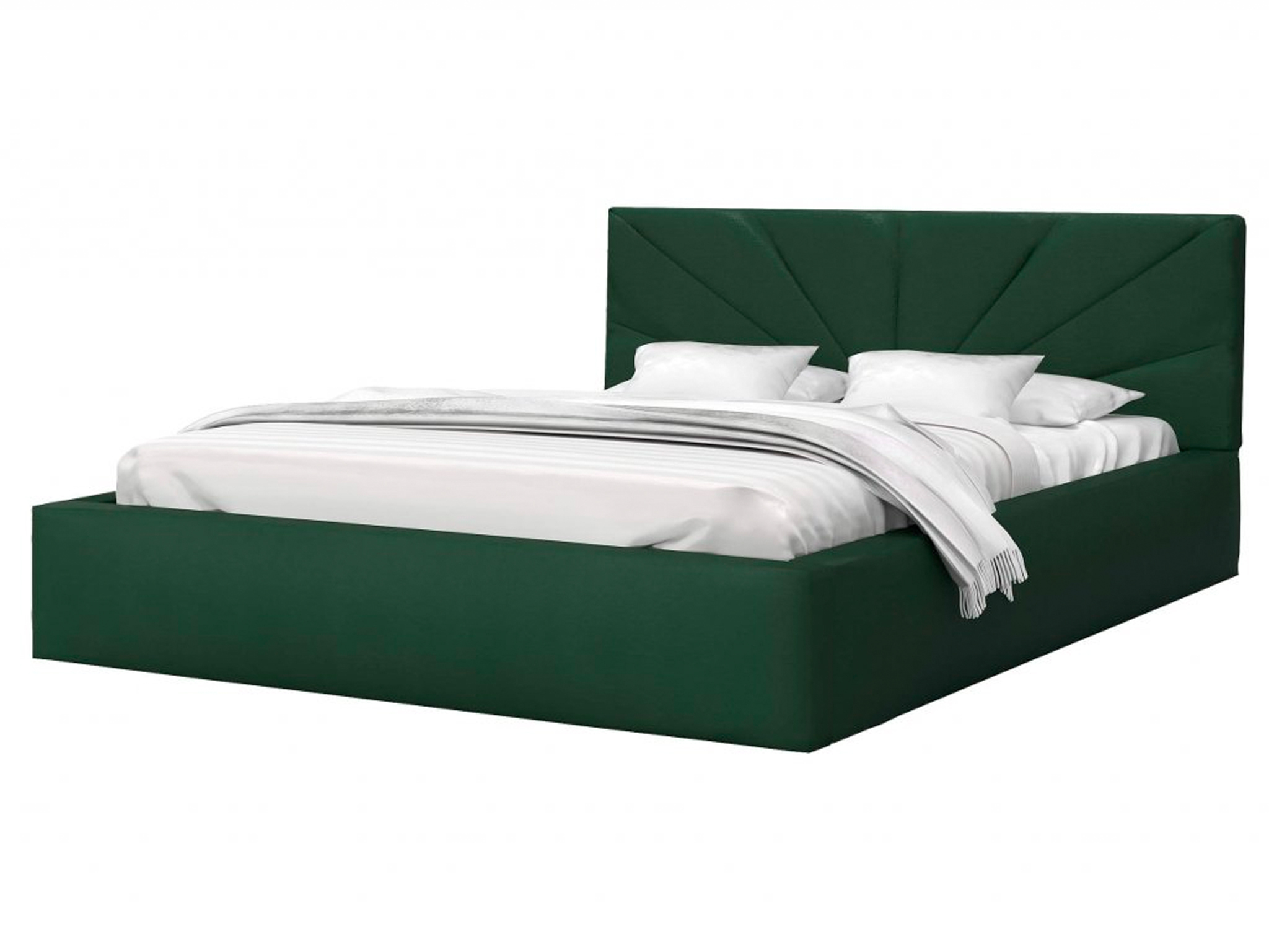 GM Čalúnená manželská posteľ s úložným priestorom Gabina - tmavozelená Rozmer: 180x200