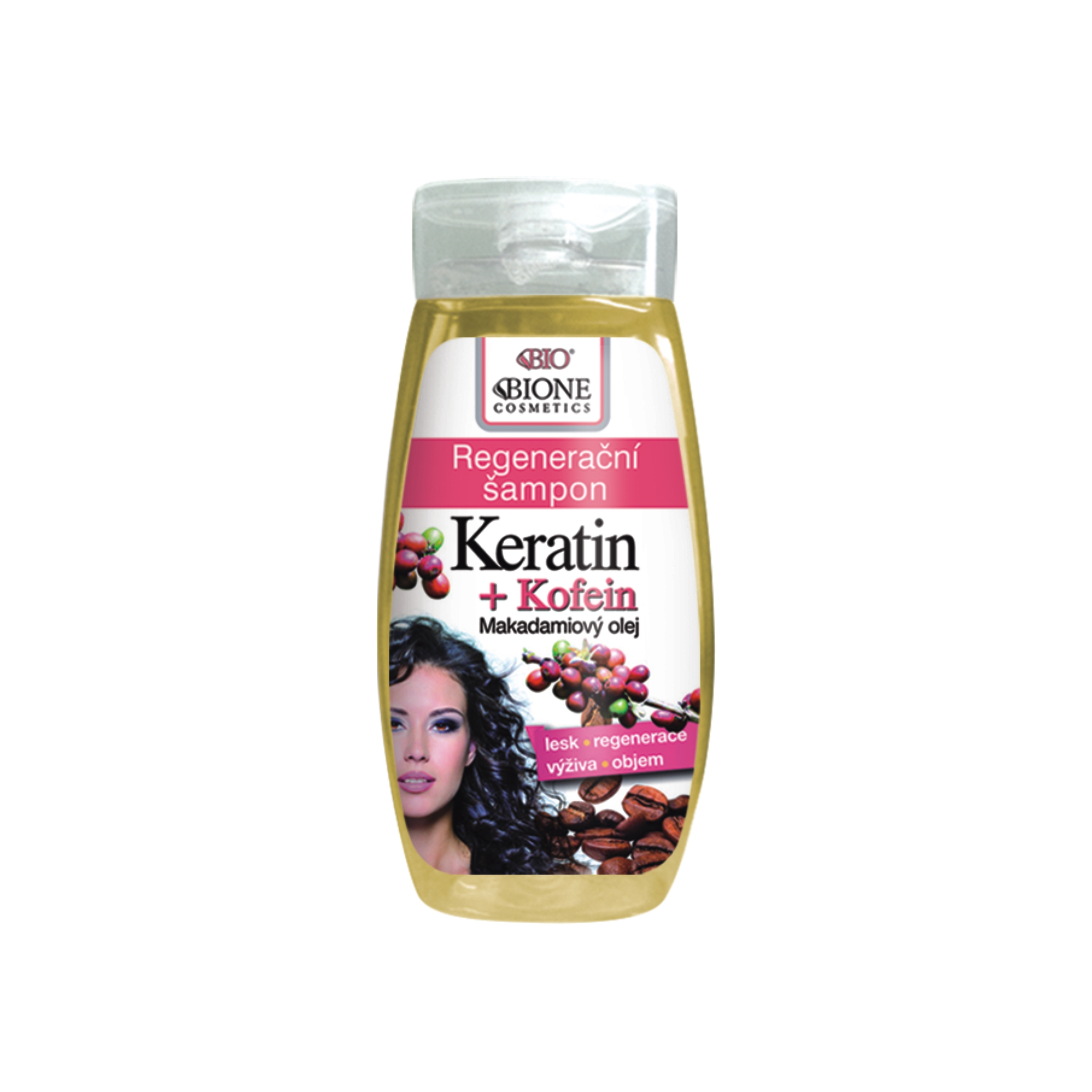 Regeneračný šampón Keratin + Kofein 260ml Bione Cosmetics