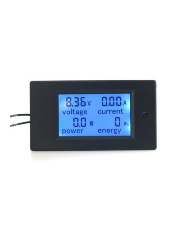 LCD panel Voltmeter – ampérmeter DC 20A, 100V digitálny voltmeter, watt a prúdový ampérmeter 1612