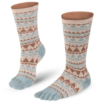 KNITIDO ponožky Biwa Cotton beige/hellblau