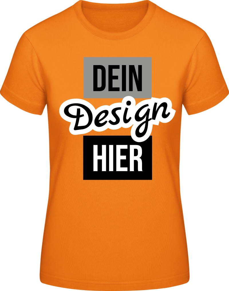 Damen #E190 T-Shirt bedrucken - Orange - XXL