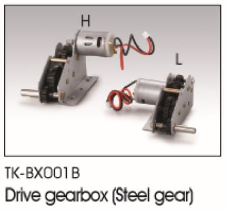 RCskladem Heng Long RC Tank Steel Gearbox TK-BX001B Top Drive, 48mm Shaft
