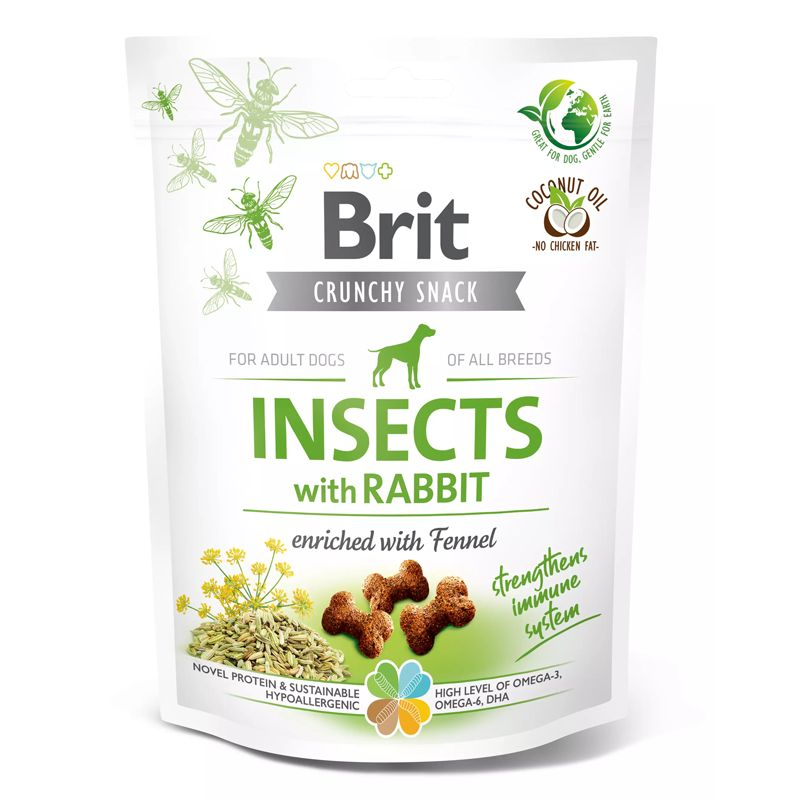 Brit Care Dog Crunchy Cracker Insecte cu Iepure & Fenicul 200 g
