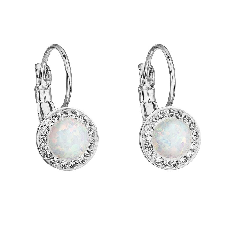 Earrings White opal flap SWAROVSKI