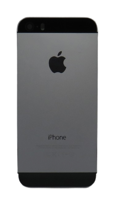 Coque arrière pour Apple iPhone 5s gris (space gray) + boutons