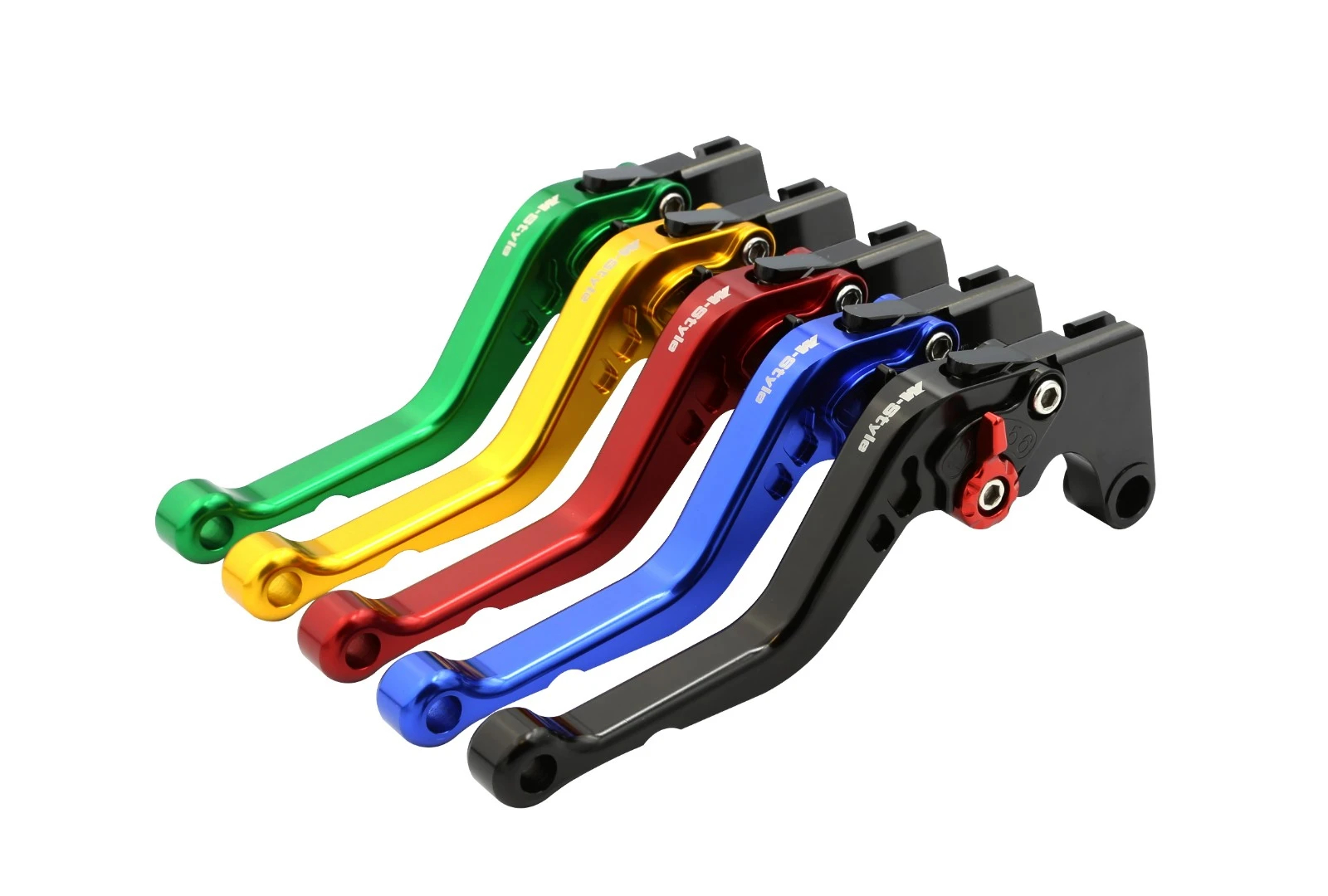 CNC Krátke páčky pre motocykel Honda, Značka Honda CBR 600F (2011-2013), Farba páčky: Červená, Farba štelováku: Zelená