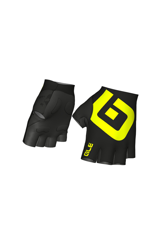 Cycling gloves ALÉ AIR GLOVE black-fluorescent yellow