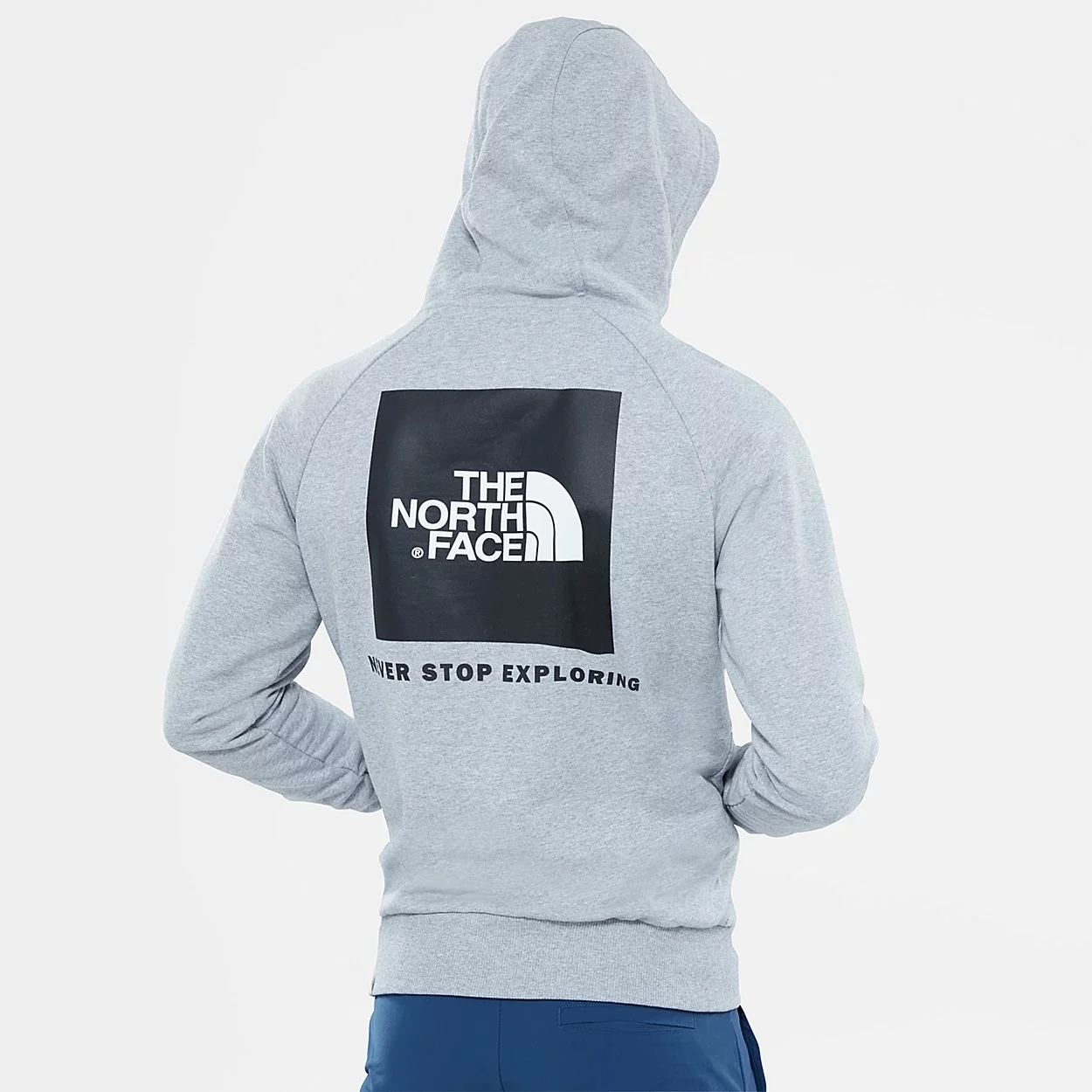 Sweatshirt pour hommes The North Face M Raglan Redbox Hoodie Tnf Light Grey Heather NF0A2ZWUDYX1 (S) (Grey)