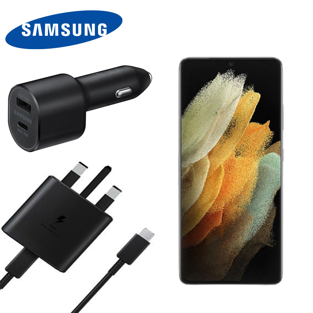 Offizielles Samsung 60W USB-C PD Ultimate Super Fast Charging Bundle - Für Samsung Galaxy S21 Ultra