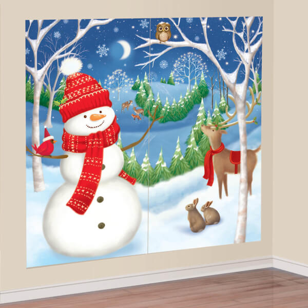 Door Wallpaper Snowman 82x165cm