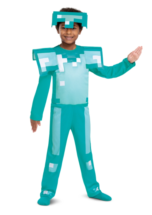Dětský kostým - Minecraft modrý Velikost - děti: M