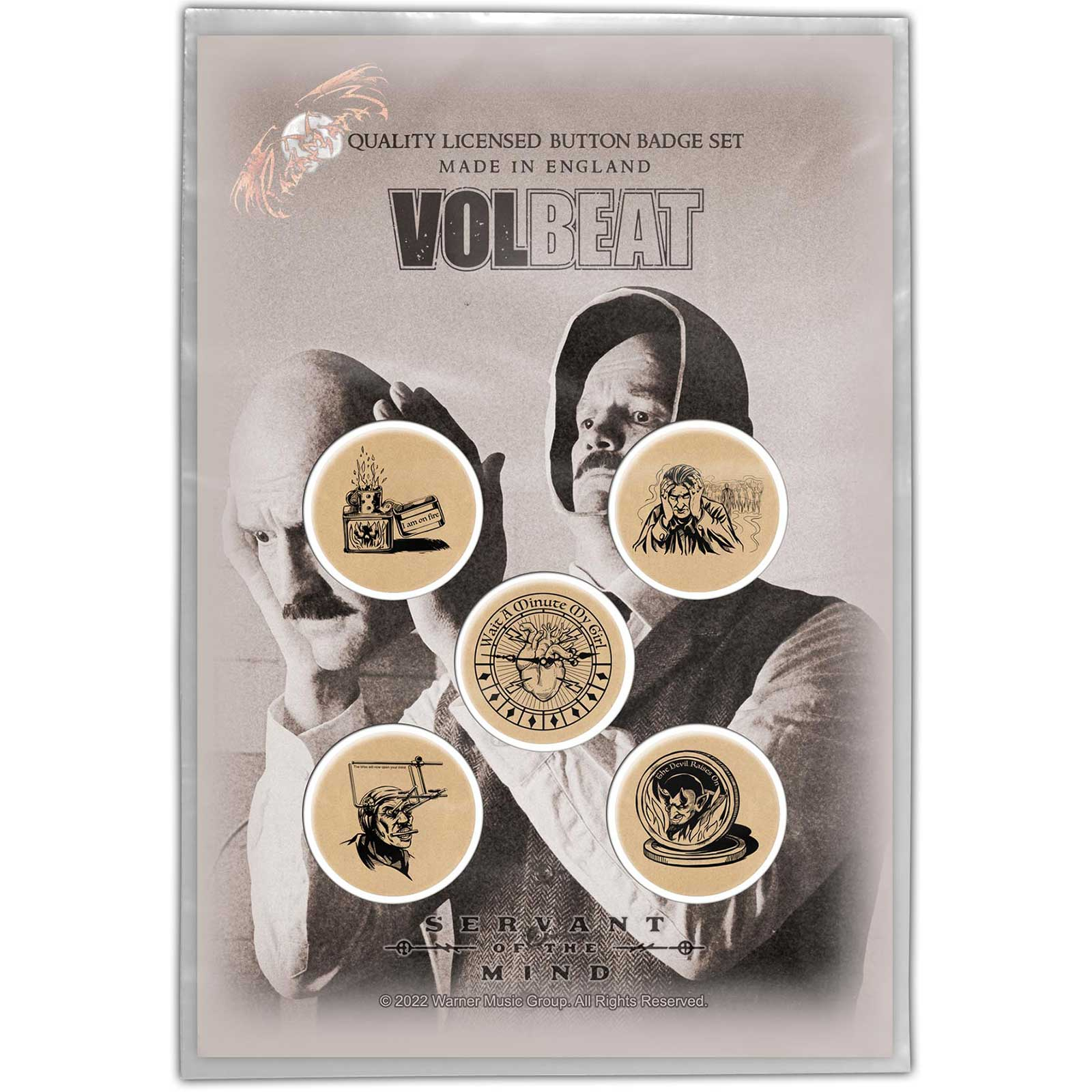 Sada odznaků Volbeat Servant Of The Mind
