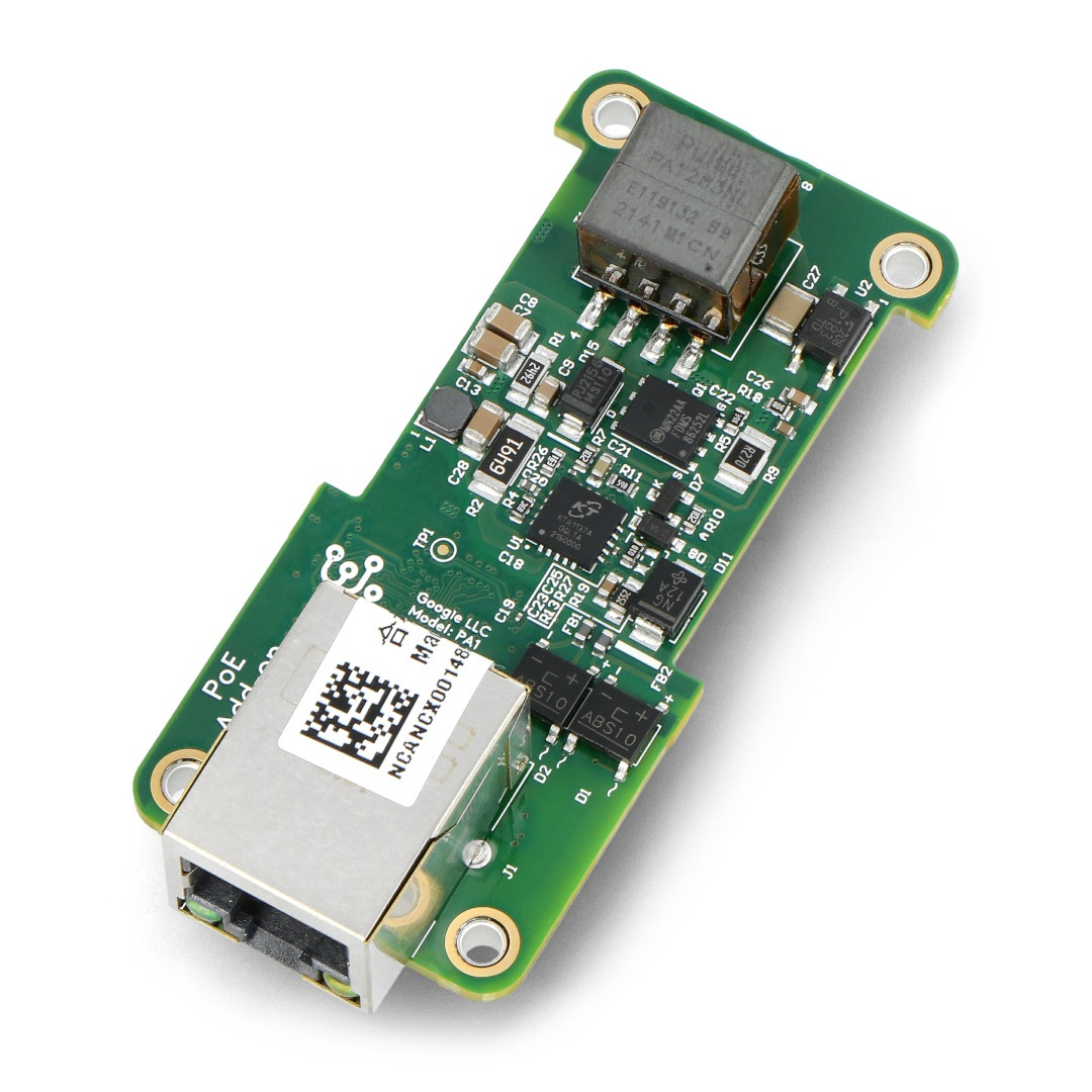 Coral PoE Add-on - nakładka PoE Ethernet - do modułu Coral Dev Board Micro