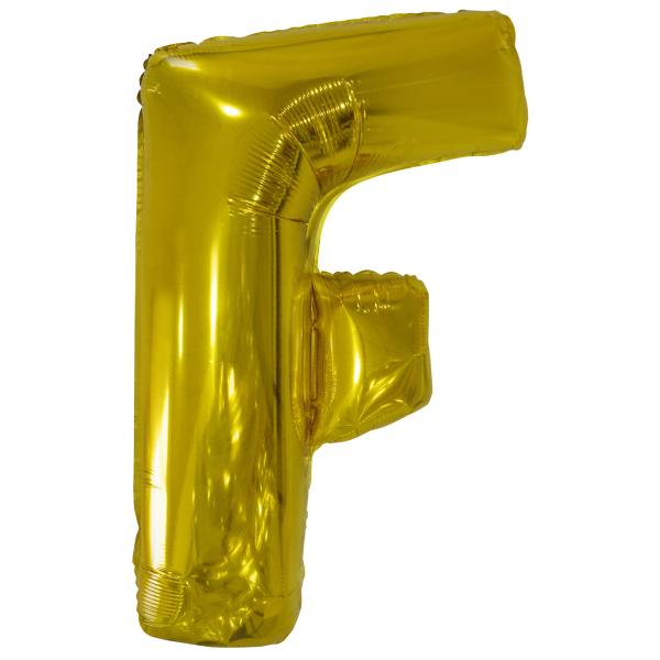 Fóliový balónik písmeno F 86 cm zlatý