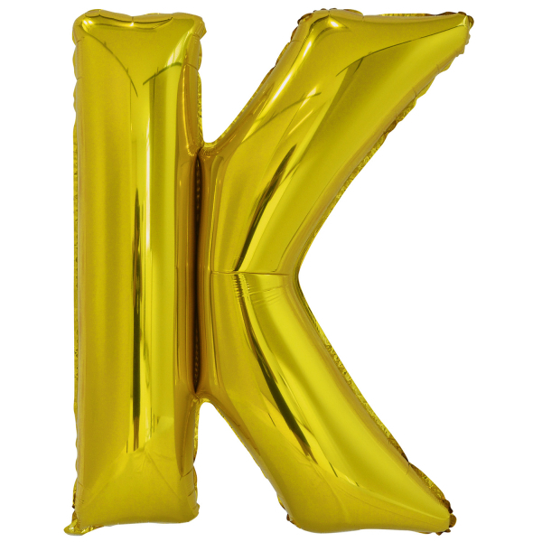 Fóliový balónik písmeno K 86 cm zlatý