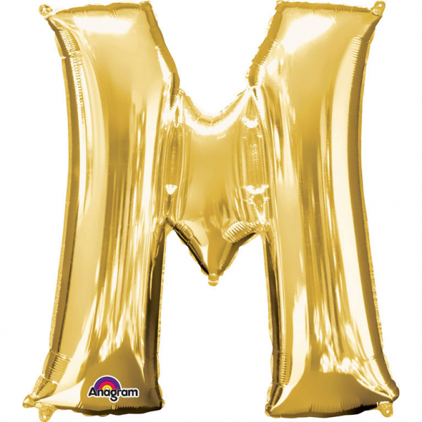 Fóliový balónik písmeno M 86 cm zlatý