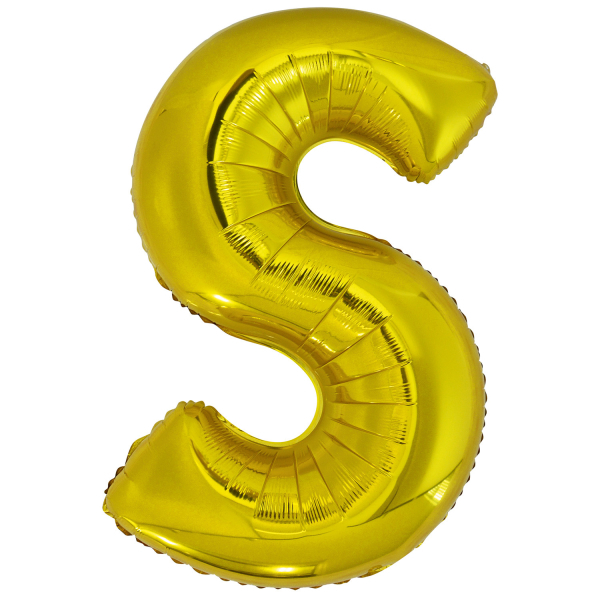 Fóliový balónik písmeno S 86 cm zlatý