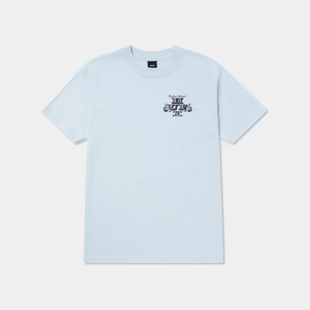 Pánské triko HUF Paid In Full T-Shirt Sky TS01939 (M) (Blue)