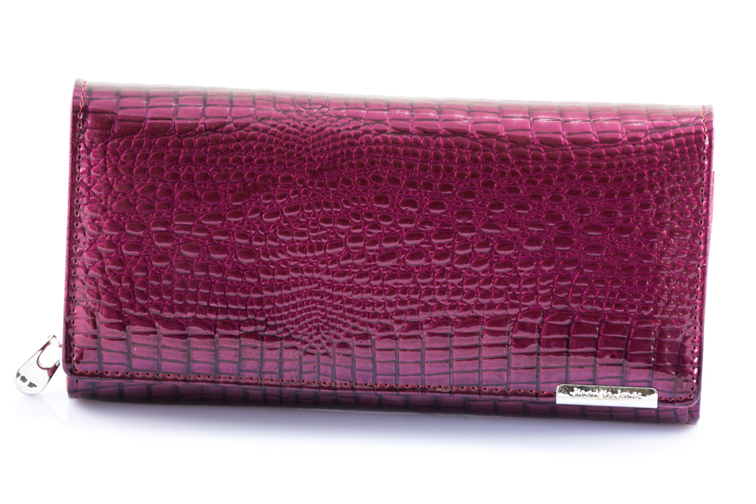 Jenifer Jones Dámská luxusní peněženka - fialová hadí kůže lakovaná