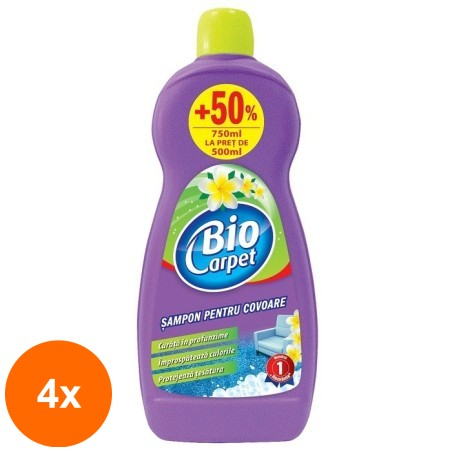 Set 4 x Detergent pentru Covoare Biocarpet 750 ml...