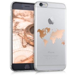 Carcasa cu design transparent pentru Apple iPhone 6 - roz