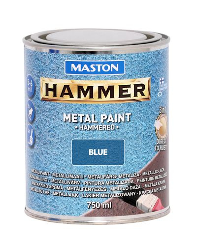 Paint hammer hammered blue 750ml univerzálna farba na kov