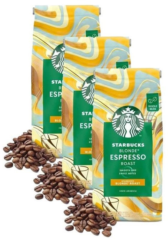Kávé Starbucks® Blonde Espresso Roast, kávébab, 450g; 3x
