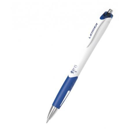 Ballpoint pen, 0.5 mm, push mechanism, FLEXOFFICE 'Ledger', blue