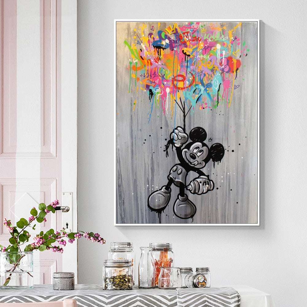 Quadri Mickey Mouse painting | Minerva Design, 40x60cm