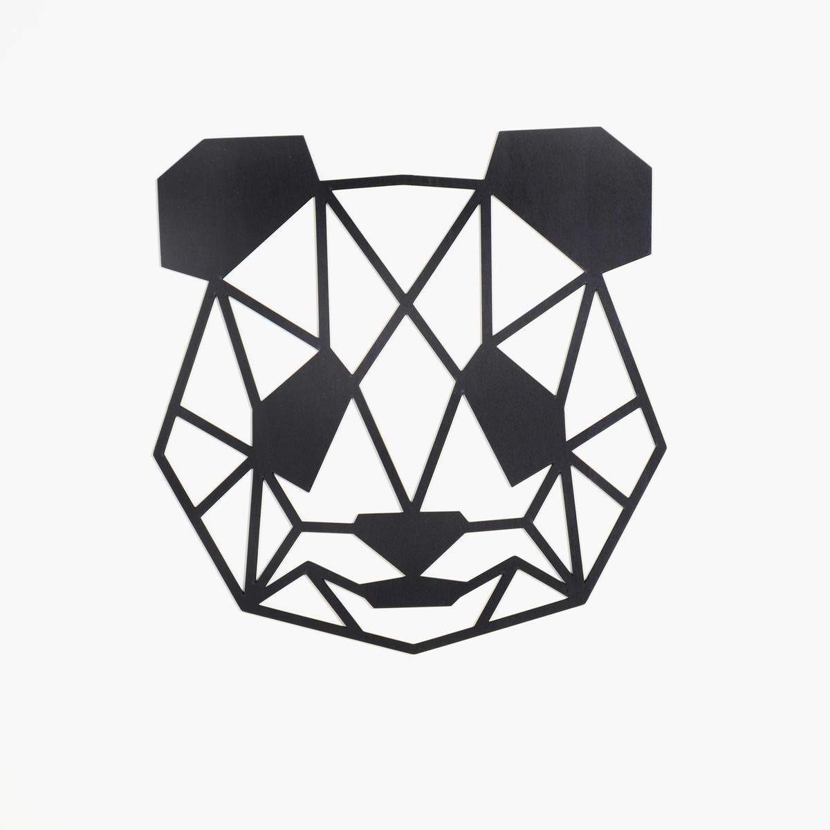 Geometrische Malerei aus Holz - Panda - verschiedene Farben - Schwarz