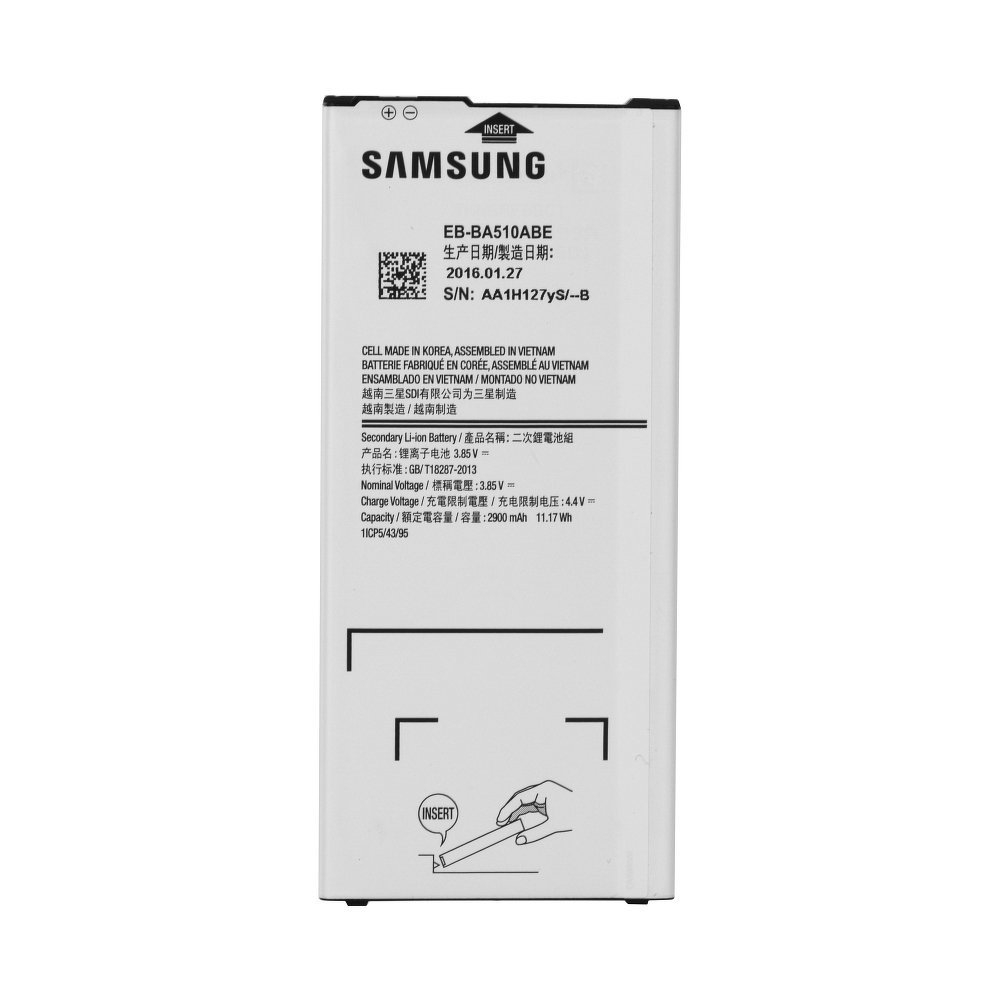 Originalakku Samsung Galaxy A5 (2016) EB-BA510ABE 2900mAh Großpackung