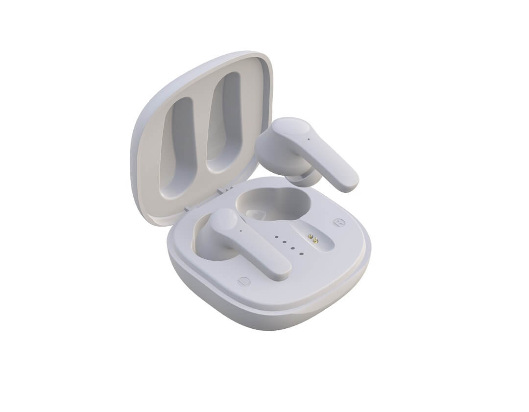 Bezdrôtové Bluetooth Slúchadlá SoundKing D02 biele | Štuplové do Uší | Bezkáblové s Mikrofónom | Android | Športové na Behanie