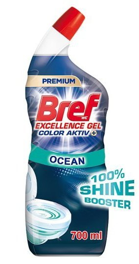 Bref Excellence Gel Color Activ+ WC čistič 100% Shine Booster 700 ml