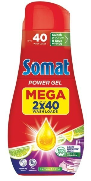 Somat All in 1 Gél Lemon do umývačky riadu 2 x 720 ml