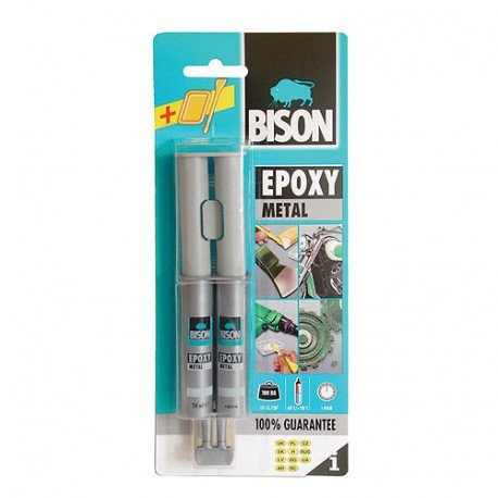 BISON Epoxy Metal Dvojzložkové epoxidové lepidlo 24 ml