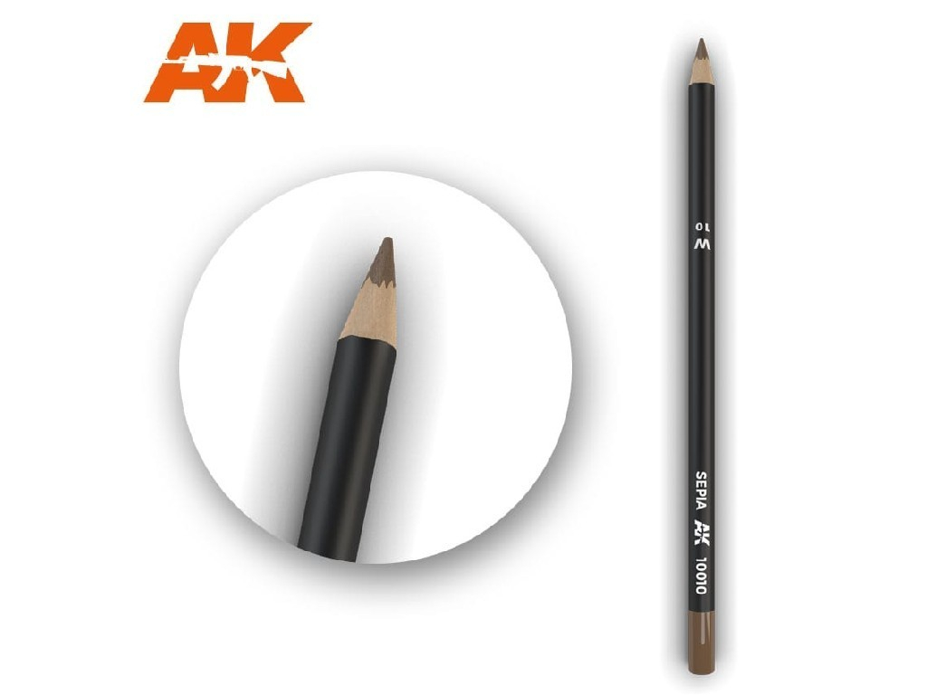 AK Interactive - AK10010 - Akvarelová tužka na odřeniny - Sepia