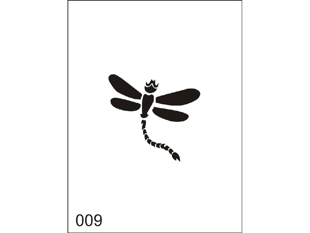 Šablona pro dočasné airbrush tetování M009 - 6,5 x 8,5 cm