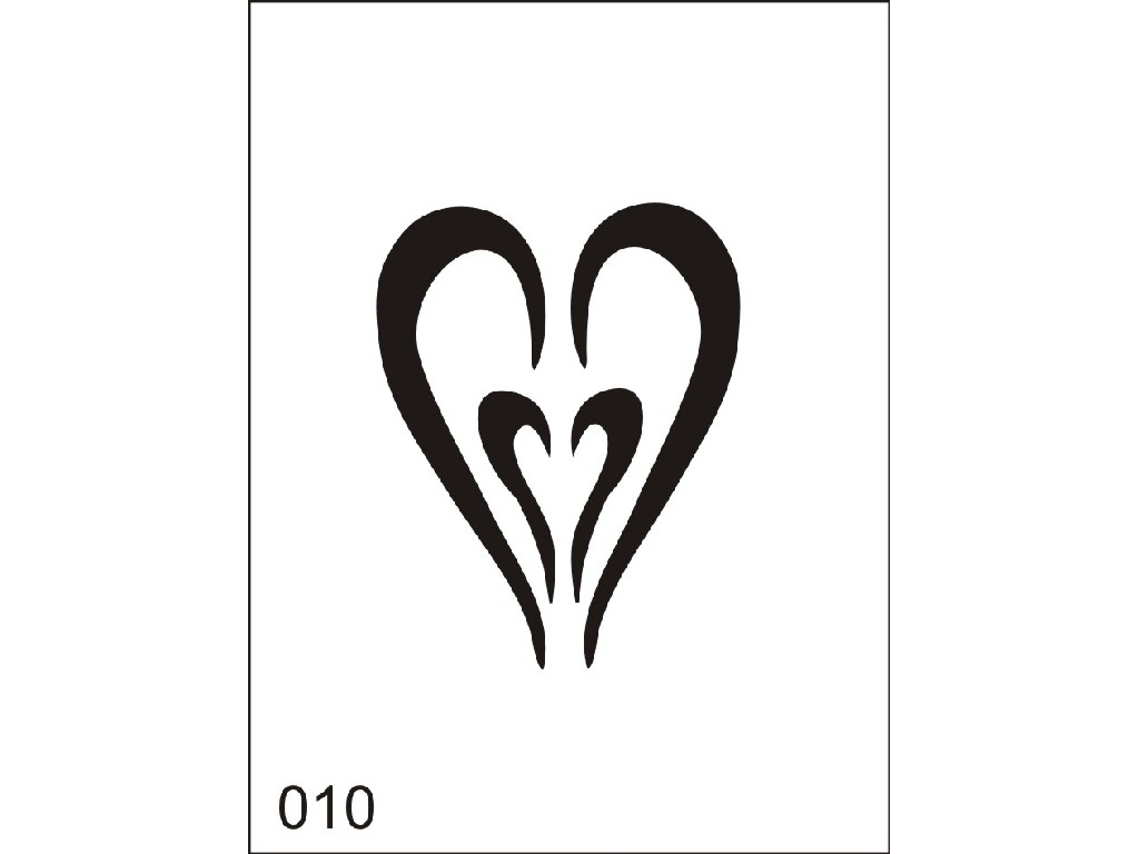 Šablona pro dočasné airbrush tetování M010 - 6,5 x 8,5 cm