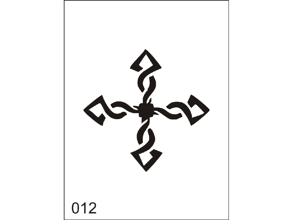 Šablona pro dočasné airbrush tetování M012 - 6,5 x 8,5 cm