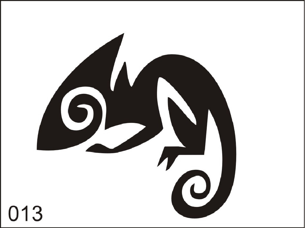 Šablona pro dočasné airbrush tetování M013 - 6,5 x 8,5 cm