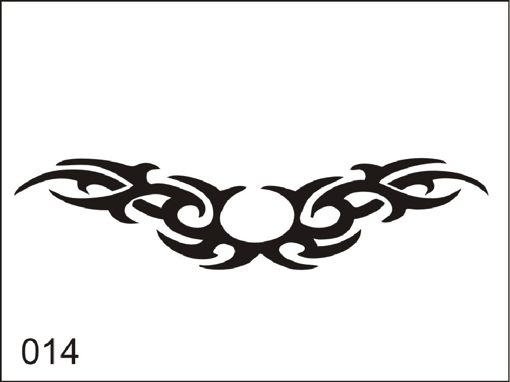 Šablona pro dočasné airbrush tetování M014 - 6,5 x 8,5 cm