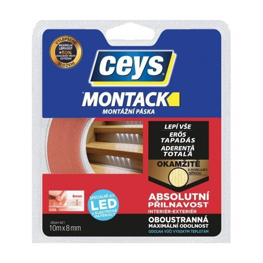 Ceys Montack LED szalag az LED szalagok felszerelésére 10 m x 8 mm, 1 db