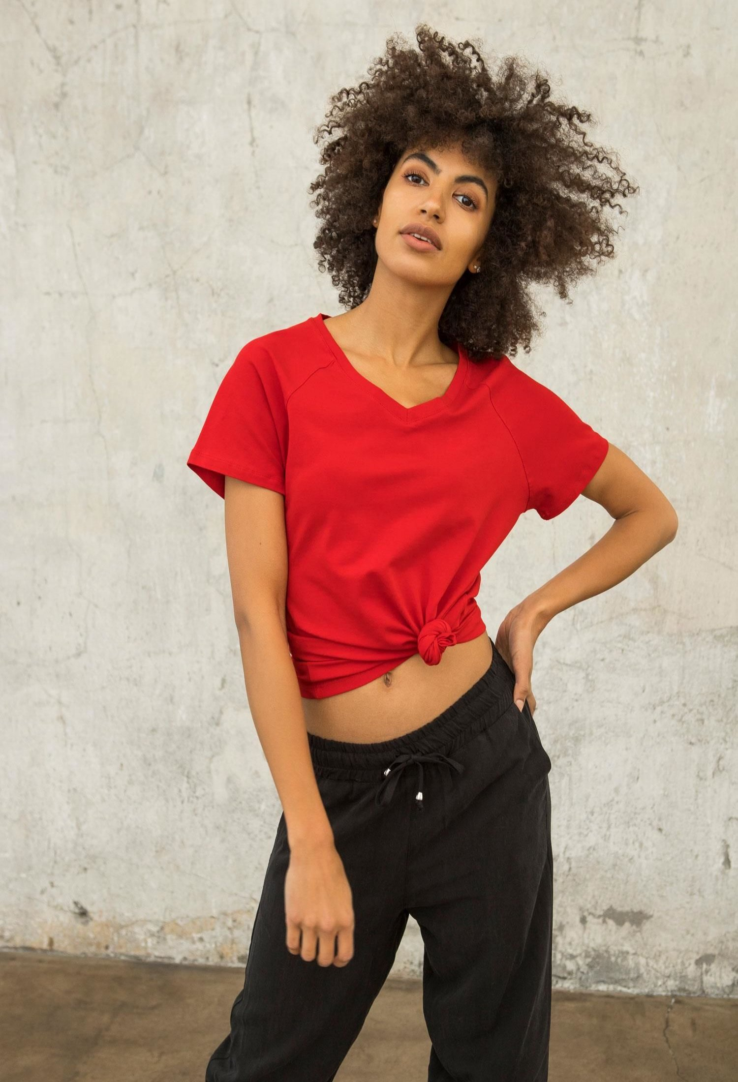 For Fitness Červené dámské tričko Velikost: XL, Barva: červená