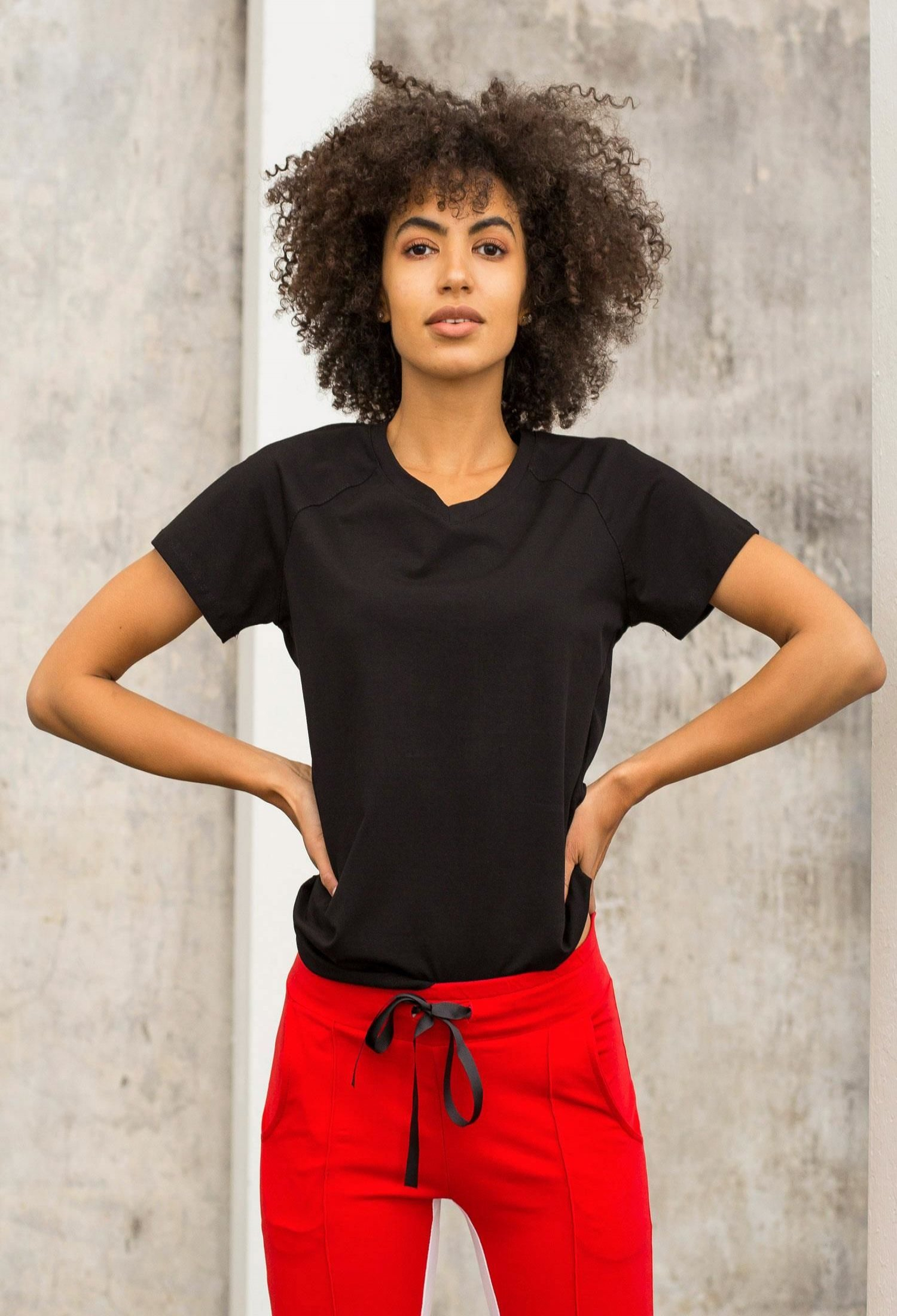 For Fitness Černé dámské tričko Velikost: XL, Barva: černá